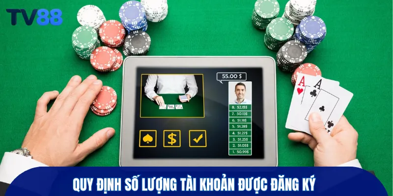 Quy định số lượng tài khoản được đăng ký